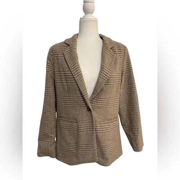 NWT Z Supply Anna Plaid Blazer in Milkshake Size Medium - Picture 11 of 11